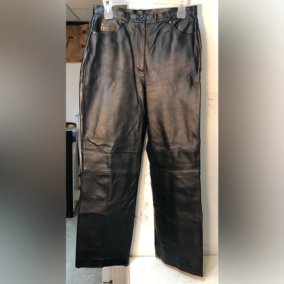 Dark Royal Blue Leather trousers - Picture 5 of 6